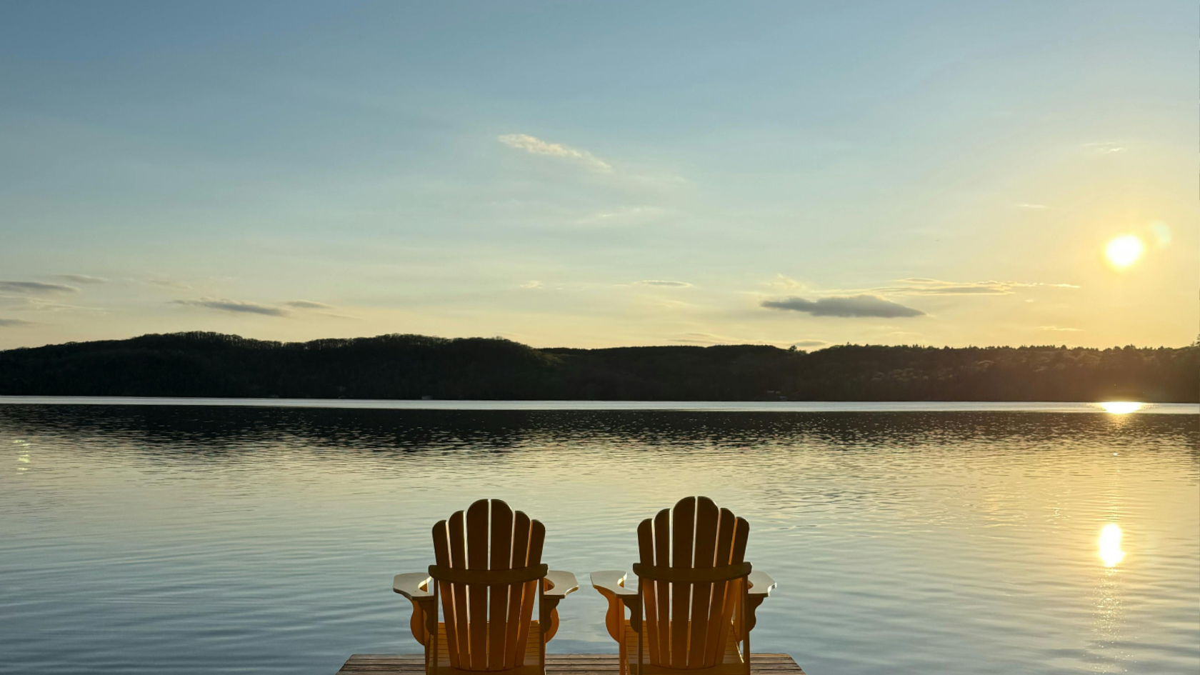 Muskoka chairs on Georgian Bay for early retirement